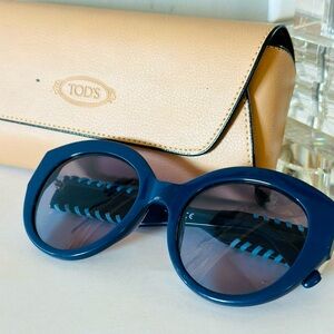 Tod’s Butterfly Blue Authentic Sunglasses Includes Case